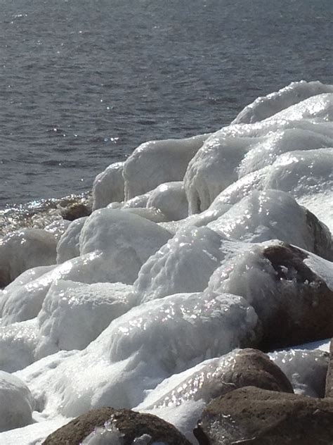 Wallpaper Sea Water Rock Shore Winter Ice Coast Freezing