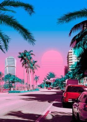 Miami Vice City Poster By Yagedan Displate