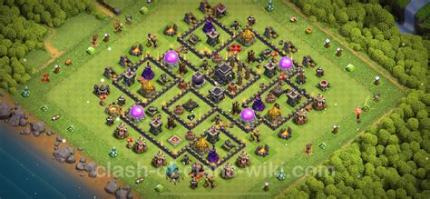 Farming Base TH9 With Link Anti 3 Stars Hybrid Clash Of Clans 2023