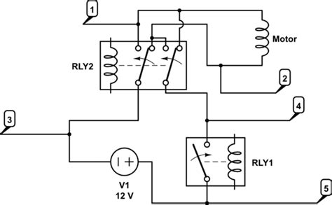 Snubber Diodes For A Dc Motor With 2 Relays