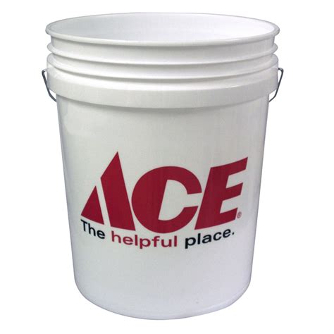 Ace White 5 Gal Plastic Bucket Ace Hardware