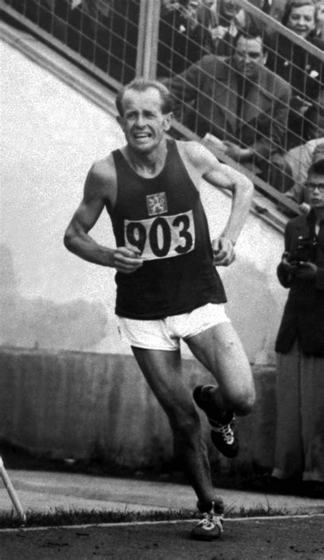 Emil zatopek was a czechoslovak athlete who won three gold medals at the 1952 helsinki olympics (5,000m, 10,000m and marathon). ZÁTOPEK'S GOLDEN WEEK - Globerunner Blog