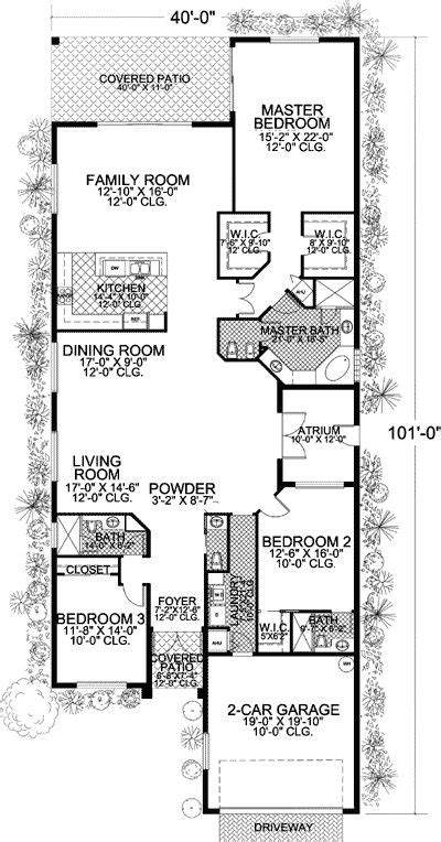 Plan W32183aa Florida Narrow Lot Mediterranean House Plans And Home