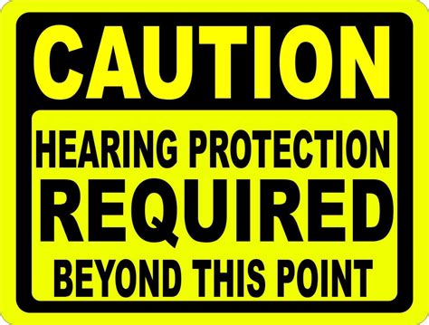 Caution Hearing Protection Required Beyond Point Sign - Signs by ...