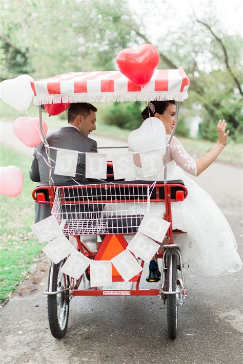 Tandem Bike Reception Exit Wedding Exits On Your Wedding Day Wedding
