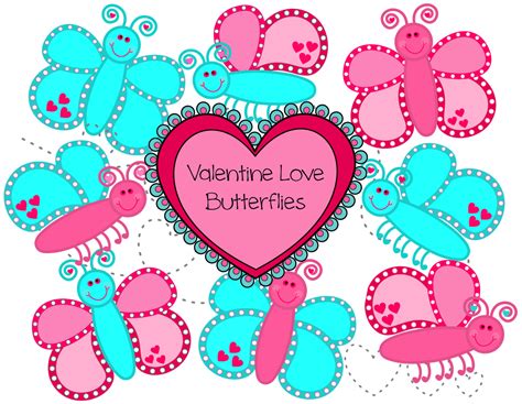 Valentine Love Butterflies 8 Butterflies And Heart Trails To Use With