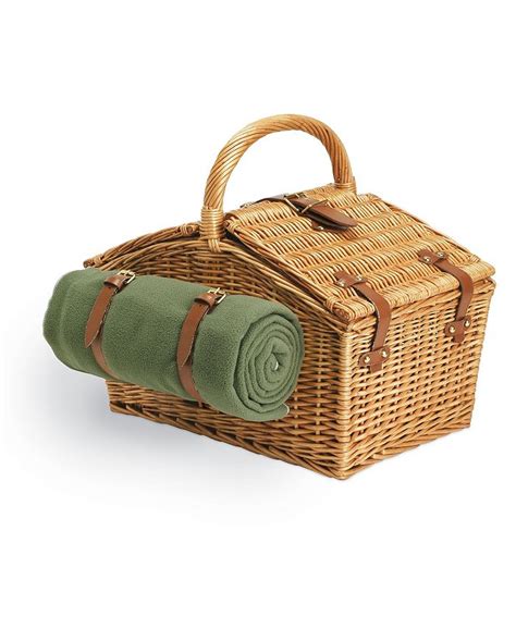 Picnic Time Somerset Green Picnic Basket And Reviews Outdoor Dining And Entertaining Dining Macys