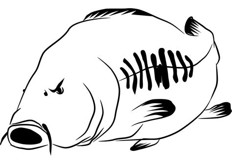 Carp Coloring Page Colouringpages