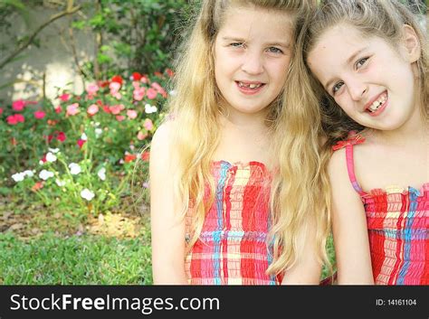 Identical Twin Sisters Together Free Stock Images And Photos 14161104