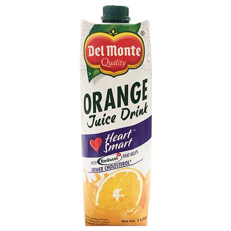 Del Monte Orange Juice Heart Smart Tetra 1l Csi Supermarket