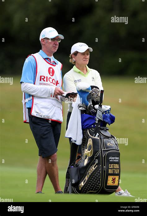 scotland s catriona matthew with caddie and husband graeme during day two of the ricoh women s