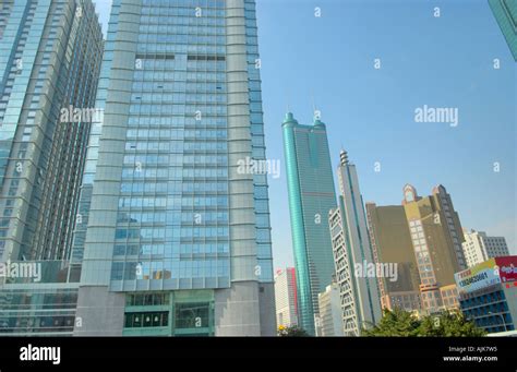 Shenzhen Skyline With Landmark Diwang Building Stock Photo Alamy