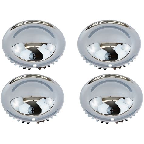 15 Full Steel Chrome Baby Moon Hub Cap Hubcaps Wheel Trim Covers Set