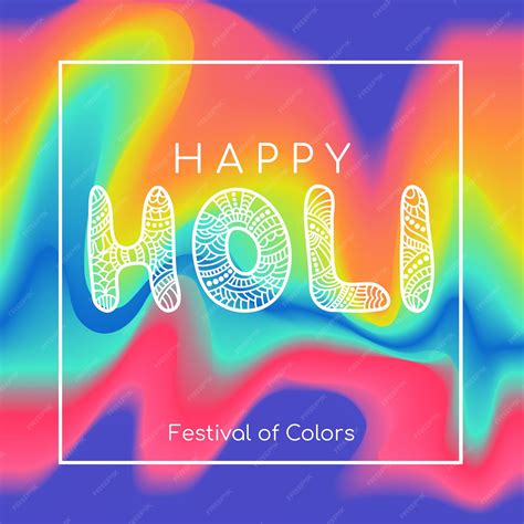 Поздравительная открытка Happy Holi векторный цвет фона Премиум векторы
