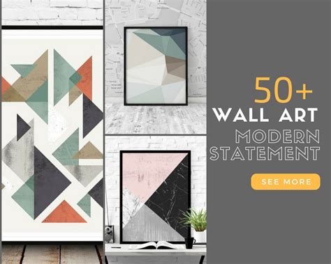 50 Wall Art Ideas Make A Modern Statement With Abstract Geometric