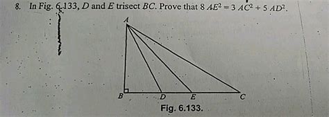 In Fig De Ac And Df Ae Prove That Bf Fe Be Ec