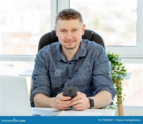 Man Working In Office Stock Image Image Of Business 176395081