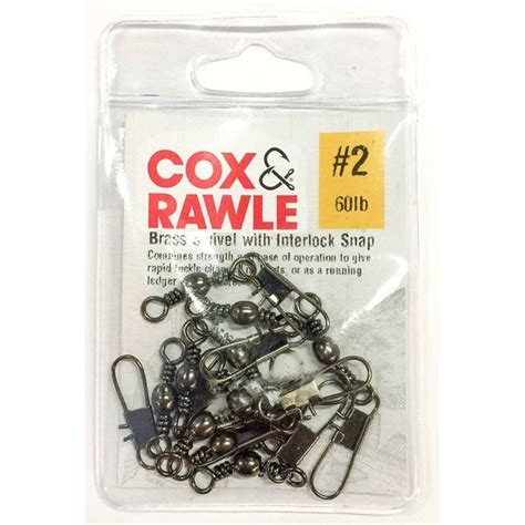 Cox And Rawle Black Brass Interlock Snap Swivels