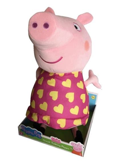 Peppa Pig Giant Talking Peppa Soft Plush Toy Cuddly Doll 40cm Ebay