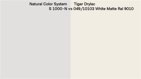 Natural Color System S 1000 N Vs Tiger Drylac 049 10103 White Matte Ral
