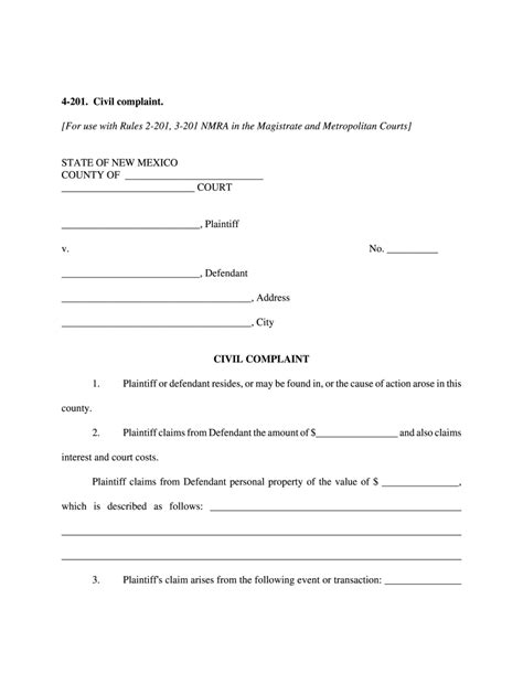 Civil Complaint Fill Out Sign Online Dochub
