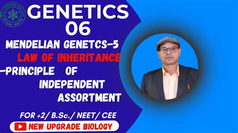 GenetICS 06 MENDELIAN GENETICS 5 LAWS OF INHERITANCE PRINCIPLE OF