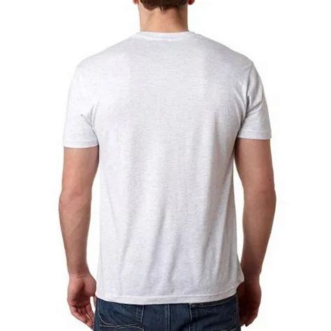 Half Sleeve Plain White Basic Round Neck T Shirt At Rs In Gautam