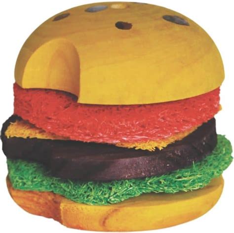 Kaytee Crispy And Wood Hamburger Combo Toy Upco