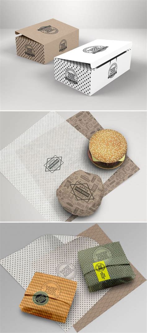 Paper Packaging Design Mockups For Adobe Photoshop In 2021 Food