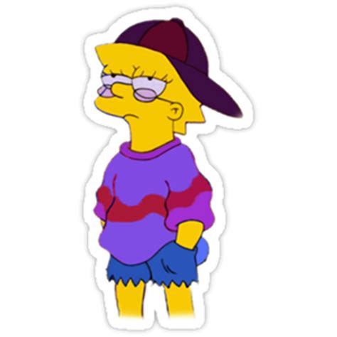 Lisa Simpson Hippie Sticker Sticker Mania