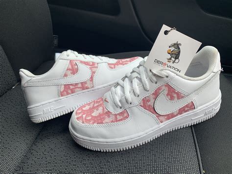 🌹 nike air force 1 07 low rose flower floral design black custom shoes all sizetop rated seller. CUSTOM PINK DIOR X 20 AIR FORCE 1 - Derivation Customs ...