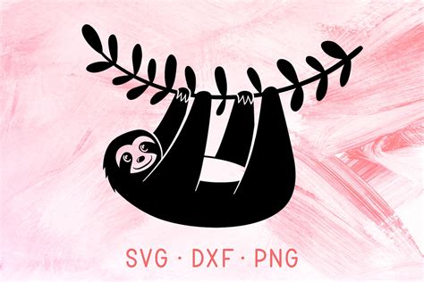 Sloth SVG DXF PNG Cricut Cut Files Lazy Funny Cute Animal | Etsy