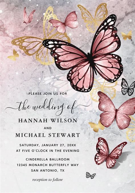 Elegant Butterfly Wedding Invitations Beautiful And Unique Wedding