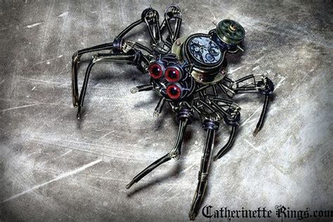 Steampunk Clockwork Spider Sculpture By Catherinetterings Steampunk