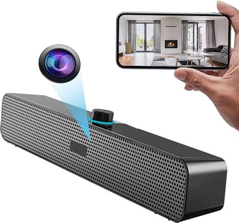 Wifi Hidden Spy Camera Bluetooth högtalare 4K HD Trådlös Nanny kamera