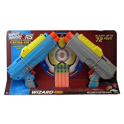 Buzz Bee Air Warriors Ultra Tek Wizard 2 Pack Dart Blaster Guns Toys
