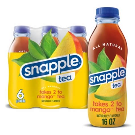 Snapple® Mango Tea 6 Bottles 16 Fl Oz City Market