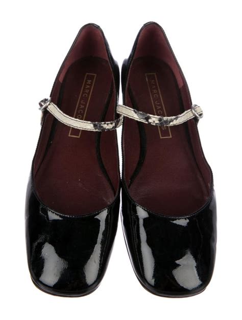 Marc Jacobs Patent Leather Mary Jane Flats Shoes Mar55785 The