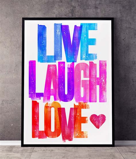 Live Laugh Love Print My Foolish Art