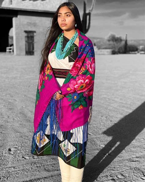 Fashion Indigenous Native American Hopi Tewa Manta Turquoise Masani Shawl Photograph In 2022