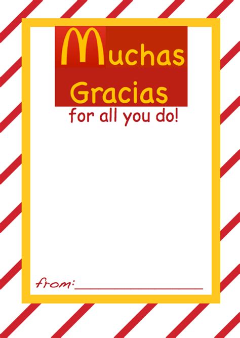 Where can i buy mcdonalds gift cards. Gift card holder (McDonalds) for Spanish teacher, aides, etc. Teacher appreciation or just ...