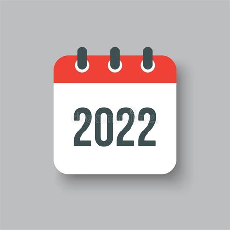 Vector Icon Calendar Year 2022 Icon Of The Year Stock Vector