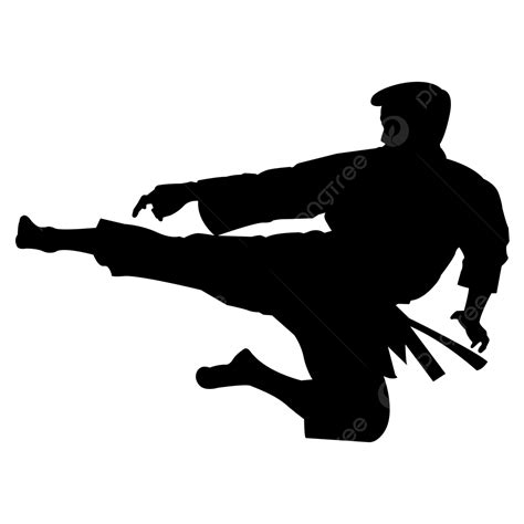 Vector De Karate De Patada Voladora Transparente Png Dibujos Patada
