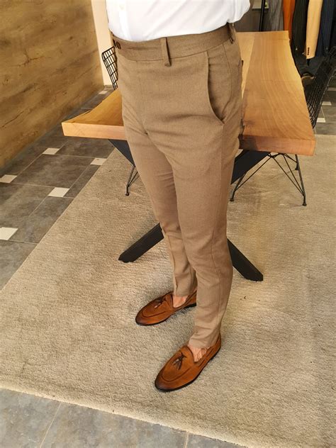 Buy Camel Slim Fit Pants By With Free Shipping