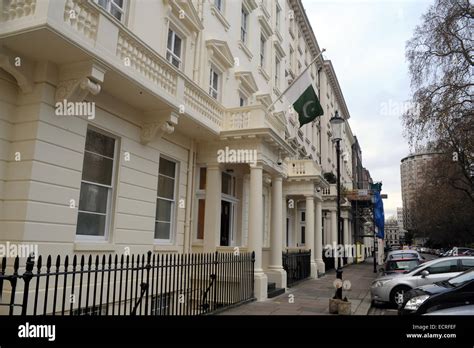 London Uk 18 December 2014 The Pakistan Embassy In London Flies Its