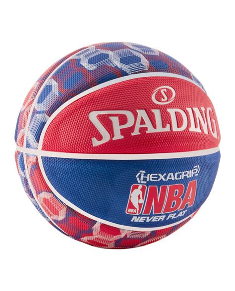 Spalding Nba Neverflat Hexagrip Red White And Blue Basketball Spalding