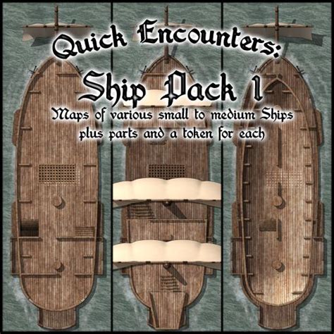 Quick Encounters Ships Pack 1 Roll20 Marketplace Digital Goods For