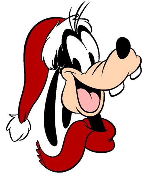 An Image Of Goofy Face Wearing A Santa Hat