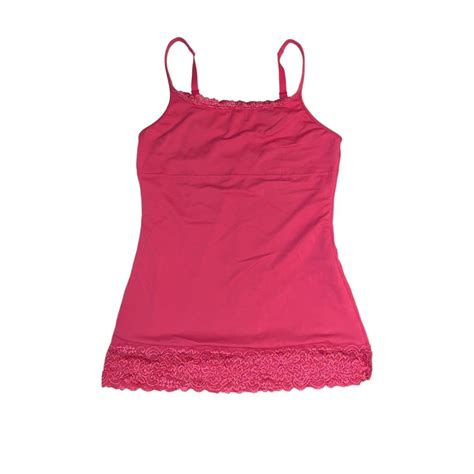 Hot Pink Lace Top Thick Adjustable Straps No Depop