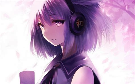 Purple Hair Anime Girl Wallpapers Wallpaper Cave